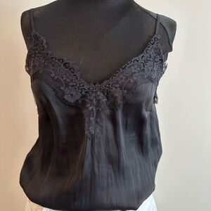 H&M Black Lace Trim Cami Top